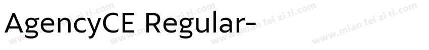 AgencyCE Regular字体转换